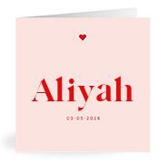 Geboortekaartje naam Aliyah m3