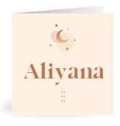 Geboortekaartje naam Aliyana m1