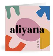 Geboortekaartje naam Aliyana m2