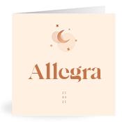 Geboortekaartje naam Allegra m1
