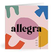Geboortekaartje naam Allegra m2