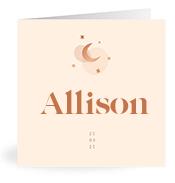 Geboortekaartje naam Allison m1