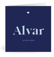 Geboortekaartje naam Alvar j3