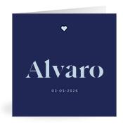 Geboortekaartje naam Alvaro j3