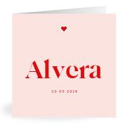 Geboortekaartje naam Alvera m3