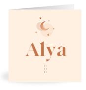 Geboortekaartje naam Alya m1