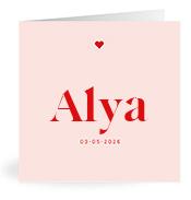 Geboortekaartje naam Alya m3