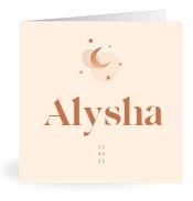 Geboortekaartje naam Alysha m1