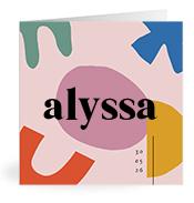 Geboortekaartje naam Alyssa m2