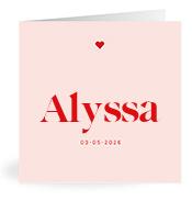 Geboortekaartje naam Alyssa m3