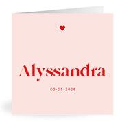 Geboortekaartje naam Alyssandra m3