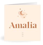 Geboortekaartje naam Amalia m1