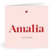 Geboortekaartje naam Amalia m3