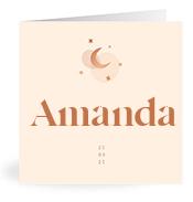 Geboortekaartje naam Amanda m1