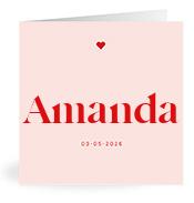 Geboortekaartje naam Amanda m3