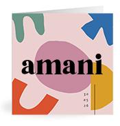 Geboortekaartje naam Amani m2
