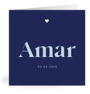 Geboortekaartje naam Amar j3