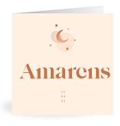 Geboortekaartje naam Amarens m1