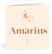 Geboortekaartje naam Amarins m1