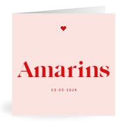 Geboortekaartje naam Amarins m3
