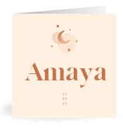 Geboortekaartje naam Amaya m1