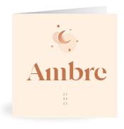 Geboortekaartje naam Ambre m1