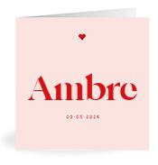 Geboortekaartje naam Ambre m3