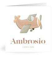 Geboortekaartje naam Ambrosio j1