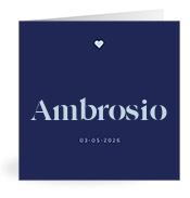 Geboortekaartje naam Ambrosio j3