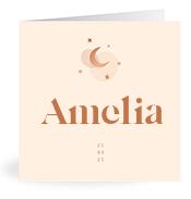 Geboortekaartje naam Amelia m1
