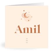 Geboortekaartje naam Amil m1
