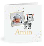 Geboortekaartje naam Amin j2