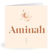Geboortekaartje naam Aminah m1