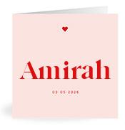 Geboortekaartje naam Amirah m3