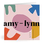 Geboortekaartje naam Amy-Lynn m2