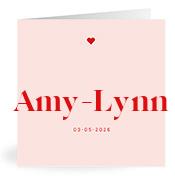 Geboortekaartje naam Amy-Lynn m3
