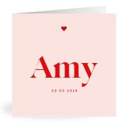 Geboortekaartje naam Amy m3