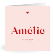 Geboortekaartje naam Amélie m3