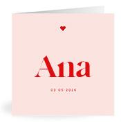 Geboortekaartje naam Ana m3