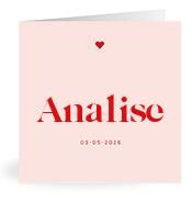 Geboortekaartje naam Analise m3