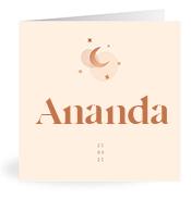 Geboortekaartje naam Ananda m1