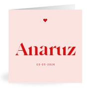Geboortekaartje naam Anaruz m3