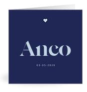 Geboortekaartje naam Anco j3