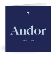Geboortekaartje naam Andor j3