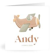 Geboortekaartje naam Andy j1