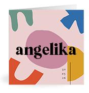Geboortekaartje naam Angelika m2