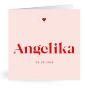 Geboortekaartje naam Angelika m3