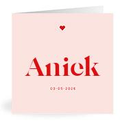 Geboortekaartje naam Aniek m3