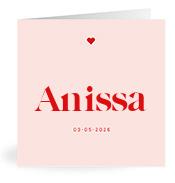 Geboortekaartje naam Anissa m3