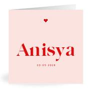 Geboortekaartje naam Anisya m3